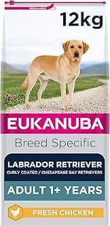 Complete Dry Dog Food for Adult Labrador Retriever Breed Types with Fresh Chicken 12 kg