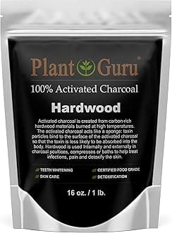 Activated Charcoal Powder 1 lb. Hardwood - Food Grade Kosher Non-GMO - Teeth Whitening, Facial Mask and Soap Making. Promotes Natural Detoxification and Helps Digestion