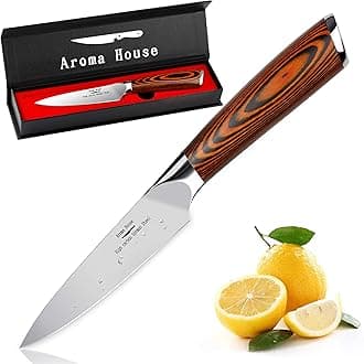 Paring Knife 4 inch - Paring Knives Best Small Kitchen Knife Fruit Knife,German High Carbon Stainless Steel Ultra Sharp Peeling with Ergonomic Handle