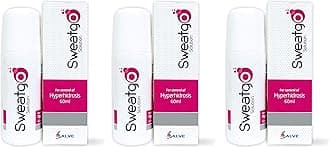 Salve Sweatgo Classic - 60ml (Pack of 3) | Clinical Strength Antiperspirant Roll-On | Dermatologist Recommended, Hyperhidrosis Sweat Control for Underarms, Palms & Feet – Alcohol-Free, Non-Irritant