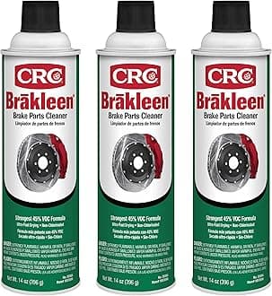 CRC Brakleen 1003695 Brake Cleaner Spray Non-Chlorinated Low VOC, 14 oz, [3 Pack]