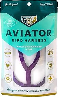 The AVIATOR Pet Bird Harness and Leash: Large Purple