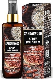 Parag Fragrances Sandalwood Essential Oil Room Spray For 24 Hours Freshness & Fragrance at Home and Any Where/For Relieve Stress, Anxiety & Depression Natural Essential Oil Air Freshener / 100ml