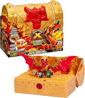 Treasure X Lost Lands Mystery Treasure Chest | Unlock over 25 surprises! Smash the Dragon Block, solve the puzzle, insert the Dragon Eye for the ultimate surprise