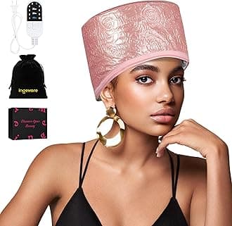 Heat Cap Deep Conditioning Thermal Cap for Hair Atomizer for Natural Hair Portable Electric Home Use Leather R
