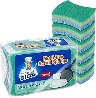 MR.SIGA Multi-Use Cellulose Scrub Sponge
