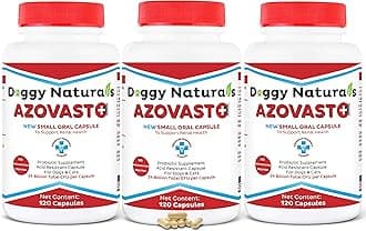 Azovast Plus Kidney Health Supplement for Dogs & Cats, 360ct - NO Refrigeration Required - Help Support Kidney Function & Manage Renal Toxins - Renal Care Supplement Capsule(U.S.A)(360 Caps)