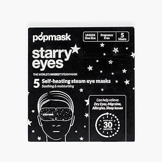 Starry Eyes Self Heating Steam Eye Masks Supports Dry Eyes, Migraine, Headache, Allergy, Fragrance Free for Sensitive Skin. Natural Heat Relief, Soothing, Moisturising, Unisex 5 Pack