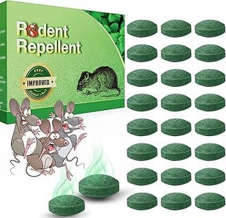 12P Rodent Mice Repellent, Peppermint Oil to Repel Mice and Rats, Rodent Mouse Repellent for Car, Natural Ingredients Rat Repellent Balls Deterrent Indoor