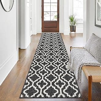 SHACOS Non Slip Runner Rug for Hallway 60 x 240 cm Long Washable Hall Runner Carpet Narrow Rugs Carpet Runners for Kitchen Entryway Laundry Room, Black