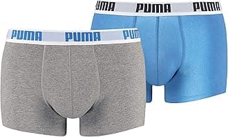 Puma Men's everyday Plain Short Boxers Anthrazit Melange