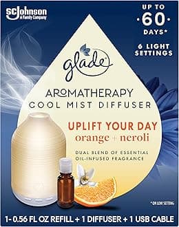 Aromatherapy Diffuser & Essential Oil, Air Freshener for Home, Uplift Your Day Scent with Notes of Orange & Neroli, 0.56 Fl Oz