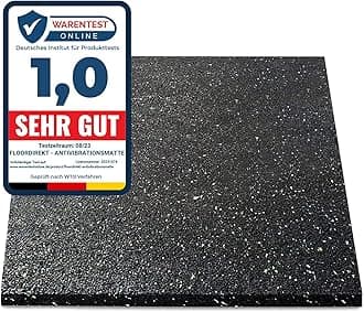 Floordirekt Premium Anti-Vibration Mat 60 x 60 cm – Made in Germany – for Washing Machines, Dryers etc. – Can be Cut to in 4 Thicknesses (60 x 60 x 0.3 cm)