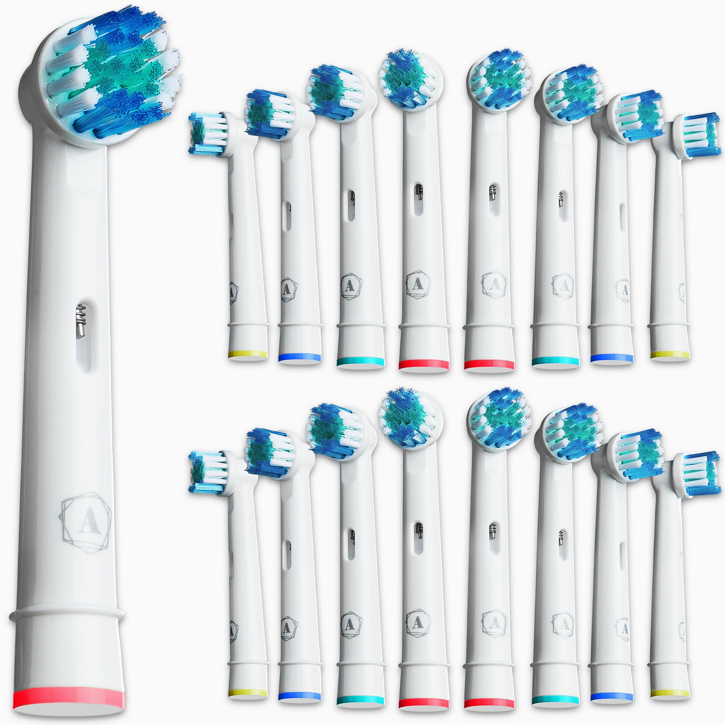 Replacement Toothbrush Heads Compatible with Oral B - 16 Pack Aster Toothbrush Head Compatible with Oral B Braun Electric Brush Heads Refill for 7000/Pro 1000/9600/ 5000/3000/8000