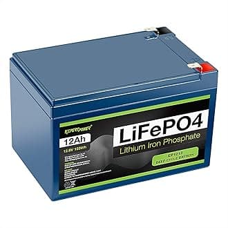 ExpertPower 12V 12Ah Lithium LiFePO4 Deep Cycle Rechargeable Battery | 2500-7000 Life Cycles & 10-Year lifetime | Built-in BMS