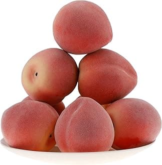 Gresorth 6pcs High Grade Fake Peach Decoration Artificial Realistic Fruit Model for Home Party Holiday Festival Christmas Display