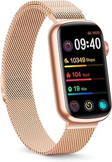 Slim Fitness Tracker with Blood Oxygen, Blood Pressure, 24/7 Heart Rate and Sleep Tracking, IP68 Waterproof Activity Trackers and Smart Watches with Step Tracker, Pedometer for Women Men
