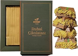 Dubai Chocolate 7oz Kunafa Pistachio Rich Milk Chocolate 200 Gram, Individually Wrapped Fresh, Premium Pistachio - Gift box for birthday - congratulations - Christmas Amazing Pack