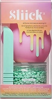 At Home Waxing Kit for Women, Pink – Coconut Melon, Hard Wax Kit for Hair Removal, Microwave Melting Cup, Applicator & Beads, At Home Wax Set