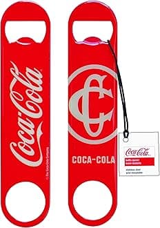 Tablecraft Coca-Cola Classic Logo Flat Bottle Opener, Red