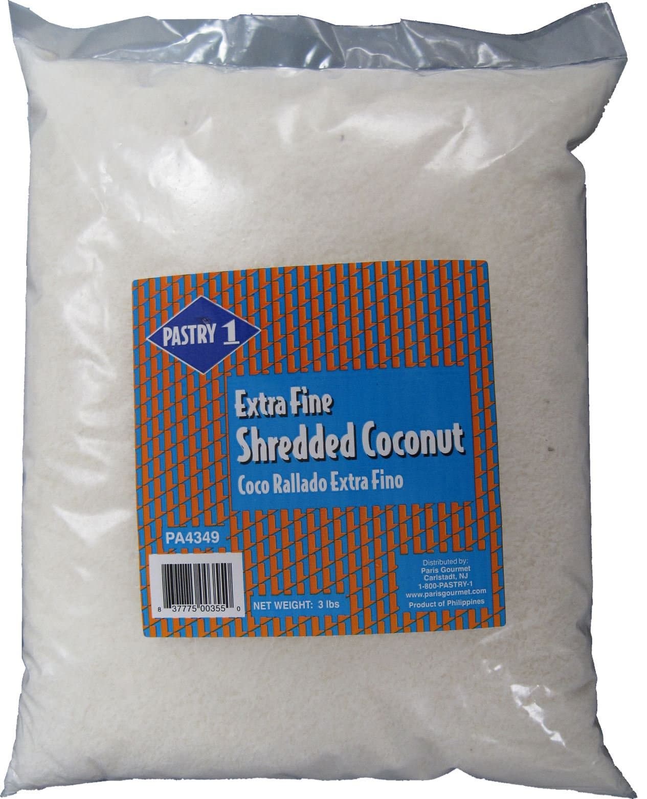Fine Grated Unsweetened Coconut 3 lbs