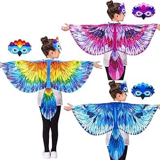 Bird-Wings Parrot Eagle Costume for Kids Headbands as Toddler Boys Dress-Up Jungle Animal Toys Party Favors Gifts