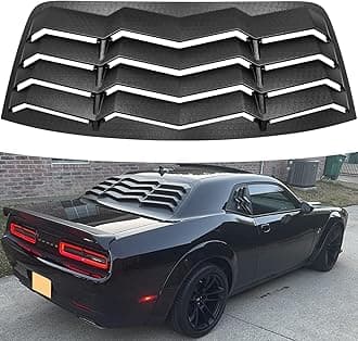 Bonbo Rear Window Louver Fits for Dodge Challenger 2008-2022 2023 in GT Lambo Style Custom Fit Windshield Sun Shade Cover ABS (Matte Black)
