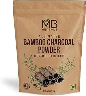 MB Herbals Activated Charcoal Powder 3.5 oz (100g) | Food Grade Bamboo Charcoal | Deep Cleansing for Skin & Hair | Ideal for Face Masks, Toothpowder & DIY Care