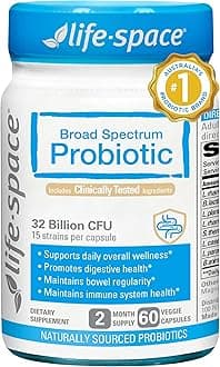 Premium Broad Spectrum Probiotics, 2 Month Serving, 32 Billion CFU & 15 Diverse Strains, Formulated for Daily Digestive Health & Immune Health, Probiotics for Women & Men, 60 Veg Capsules