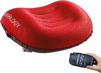 TREKOLOGY Ultralight Inflatable Camping Travel Pillow - ALUFT 2.0 Compressible, Compact, Comfortable, Ergonomic Inflating Pillows for Neck & Lumbar Support While Camp, Hiking, Backpacking