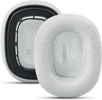 - Premium Replacement Ear Cushions for Apple AirPods Max Headphone, Protein Leather Memory Foam Earpads (Leather-White)