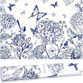 10 Sheets Drawer Liners for Dresser Scented Drawer Liners Non Adhesive Scented Paper for Fragrant Home Shelf Closet(Linen,Blue Butterfly)