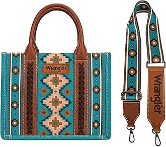 Wrangler Purse Western Aztec Tote Bag for Women with Guitar Strap