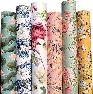 Aakar Pack of 6 Gift Wrapping Paper Roll, 29 x 19 Inches, Birthday Wrap (Florals)
