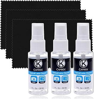 Lens and Screen Cleaning Kit - 3X Cleaning Spray, 3X Microfiber Cloth - Perfect to Clean The Lens of Your DSLR Camera (3 Bottles)
