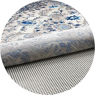Veken 4 Ft Round Rug Pad Gripper for Hardwood Floors