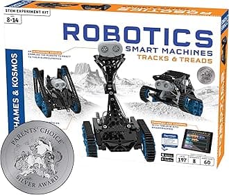 Robotics Smart Machines: Tracks & Treads | for Kids 8+ | STEM Kit Builds 8 Robots | Color Manual to Help with Assembly | Requires Tablet or Smartphone | Parents' Choice Silver Award