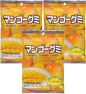 Kasugai Mango Gummy Candy 3.59oz (3 Pack)