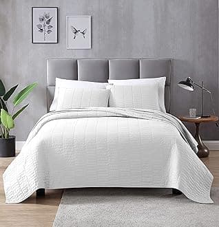 EXQ HomeQuilt Set White Queen