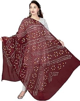 RANI SAAHIBA Women's Solid Cotton Dupatta