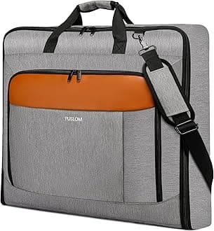PUSLOM Garment Bags for Travel Large Suit Bag for Men Women Carry on Hanging Suit Luggage 2 in 1 Waterproof Foldable Carry on Bag Fits 15.6 inch Laptop, Grey