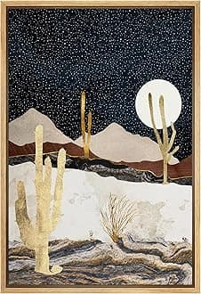 SIGNFORD Framed Canvas Home Artwork Decor Scandinavian Style Landscape Canvas Wall Art for Living Room Bedroom - 16 x 24 Inches