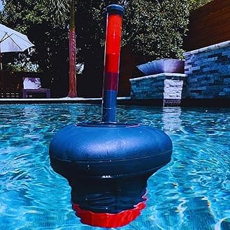 Hooli Home Pool Chlorine Float - Floating Chlorine Dispenser Fits 1 & 3 Inch Chlorine Tablets - Chlorine Floater Include Refill Indicator & Tie-Down Cord - Fun Above Ground Pool Accessories & Supplies