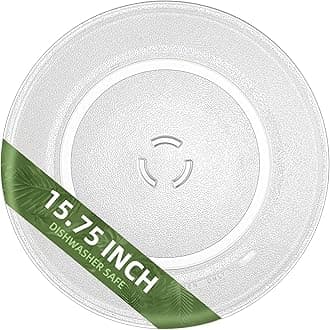 Gemroom 15.75" Microwave Turntable Plate Compatible with Kitchen Aid 461967721091 8205676 4375405, 15 3/4 inch Replacement Microwave Glass Plate for Whirlpool W11373838 W10832238 W11340343
