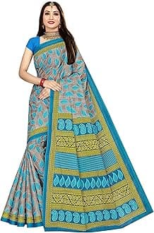 TAMAIRA FASHION Women's Plain Weave Pure Cotton Saree Without Blouse Piece