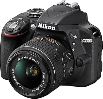 D3300 24.2 MP CMOS Digital SLR with Auto Focus-S DX Nikkor 18-55mm f/3.5-5.6G VR II Zoom Lens (Black)