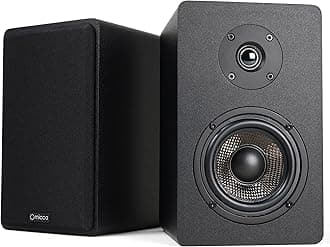 Micca MB42X Advanced Bookshelf Speakers for Home Theater Surround Sound, Stereo, Passive Near Field Monitor, 2-Way (Black, Pair)