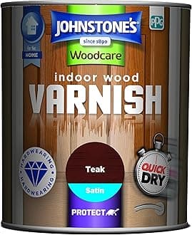 Johnstone's Woodcare Indoor Wood Varnish - Teak 750ml