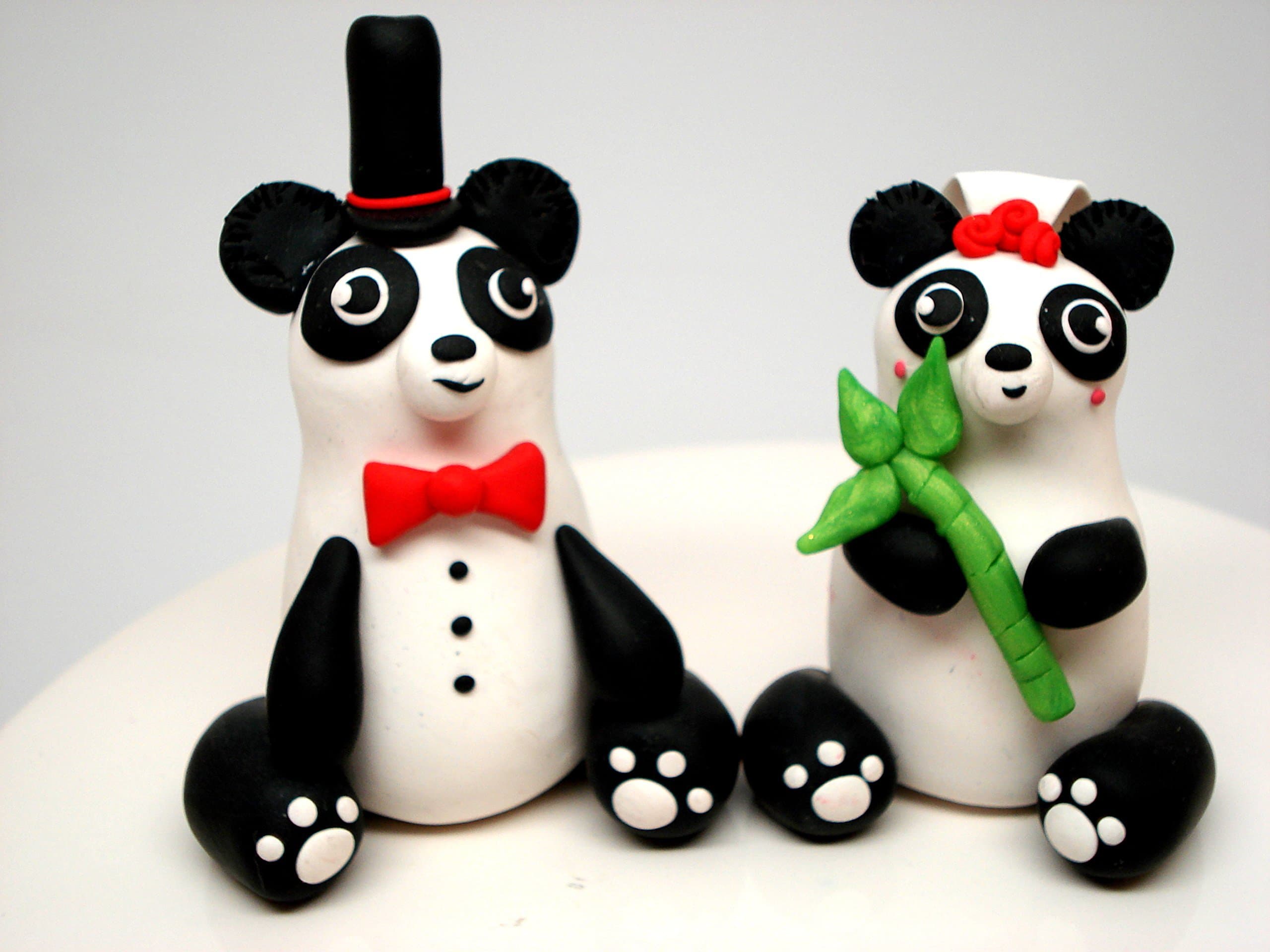Panda Wedding Cake Topper