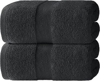 White Classic Luxury Soft Bath Sheets Set - 650 GSM Cotton Luxury Bath Towels Extra Large 35x70 | Highly Absorbent and Quick Dry | Hotel Quality Extra Large Towels Oversized, Black, 2 Pack